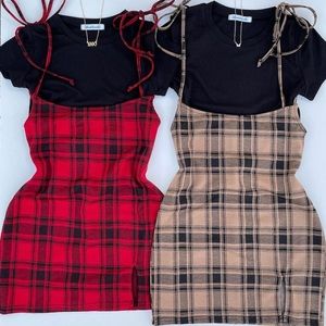 Both Baddieville Suspenders Mini Dresses 2 for $35